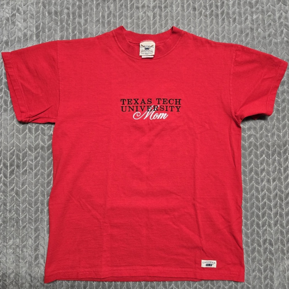 Texas Tech Mom Red Raiders Shirt Womens Size Small Red Oarsman 913 Tee Vintage